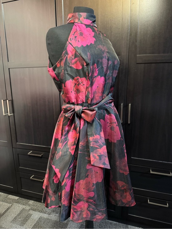 le chateau Dresses & Skirts - le chateau Black and Hot Pink Floral Halter Dress